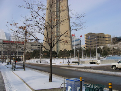 Base of CN Tower in 2007, Toronto, Ontario, Canada